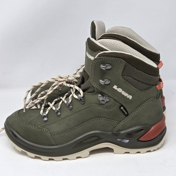 LOWA RENEGADE GTX MID WS - GREY GREEN/PANNA HIKING BOOTS WOMEN'S SIZE 9.5 TRAIL - Picture 3 of 12